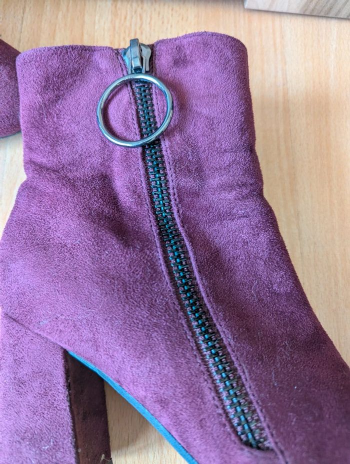 Bottines bordeaux avec fermeture - photo numéro 2