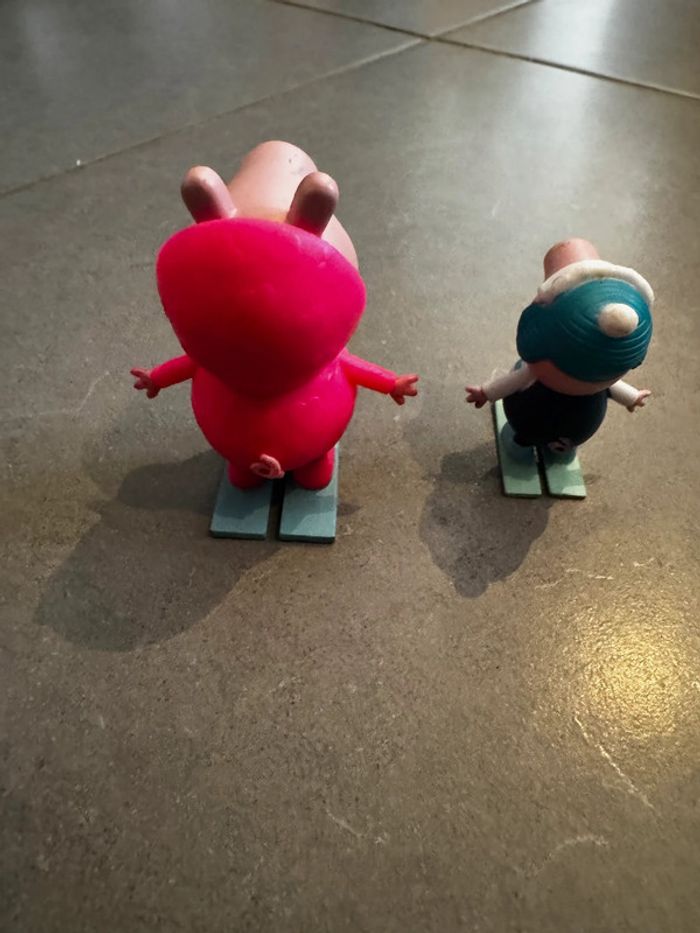 Lot de 2 personnages - Hasbro - Peppa Pig - Maman Pig & George - Rose, bleu turquoise - photo numéro 4
