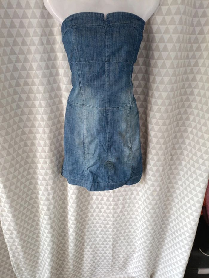 Robe en jean sans bretelle taille m - photo numéro 2