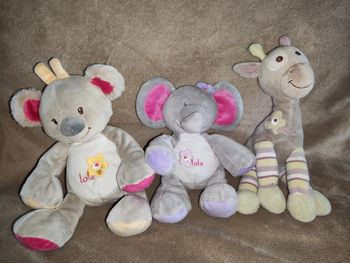 Lot de 3 peluches