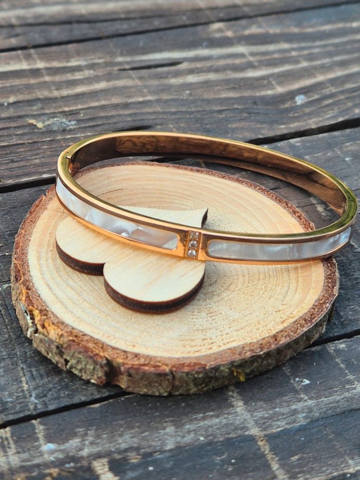 Jolie bracelet couleur nacré en acier - photo numéro 4