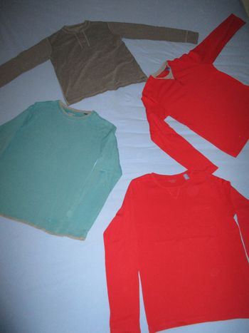 lot de 4 tee shirts manches longues garçons 12 ans okaidi