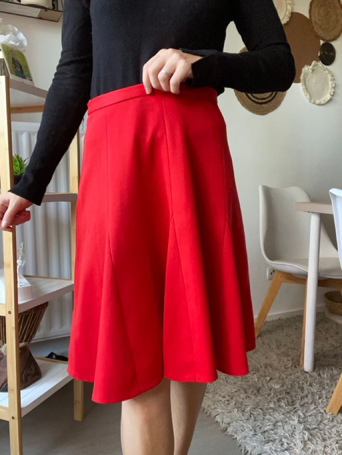 Jupe vintage rouge taille 36/38