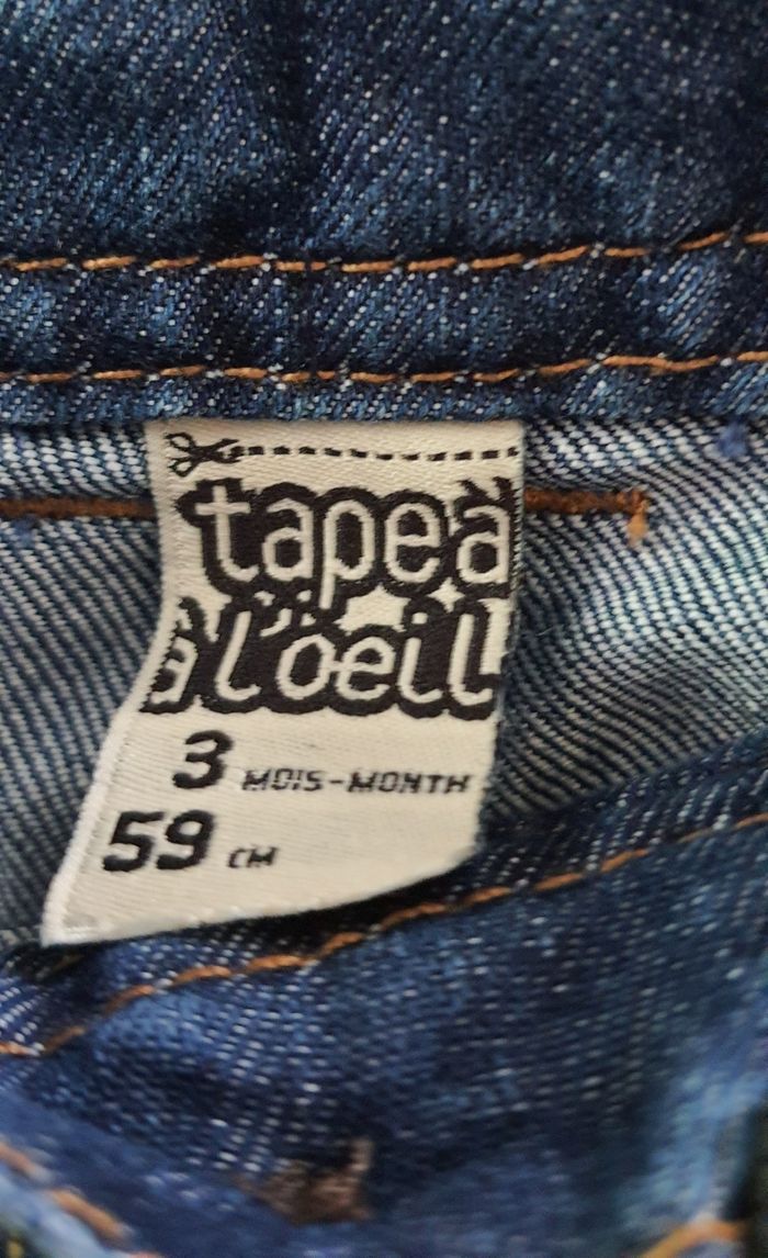 Bermuda jeans tape à l œil 3 mois - photo numéro 2
