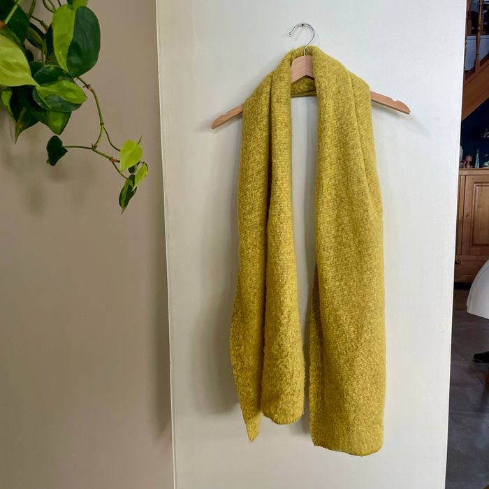 Écharpe moutarde texturée en maille bouclette Only Taille unique Chaude et douce V067 - photo numéro 6