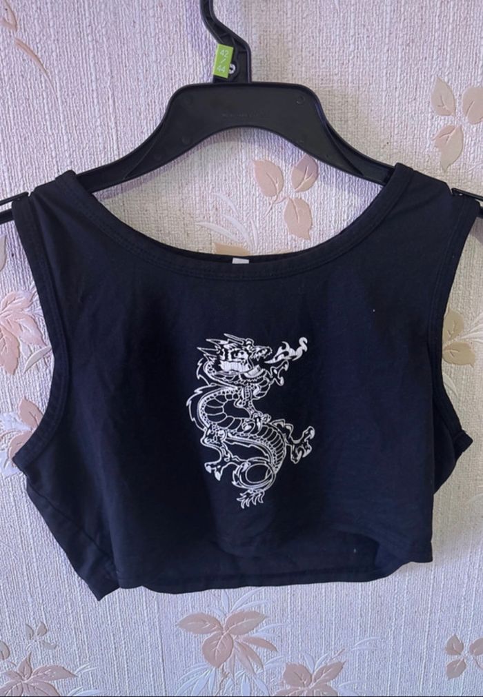 Croc top motif dragon taille M