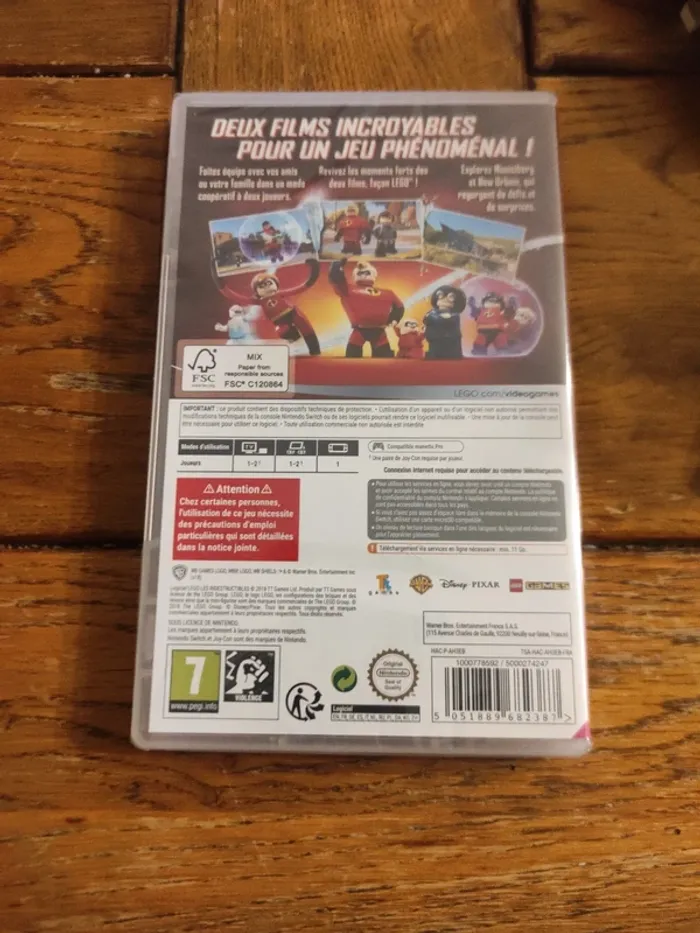 Jeu Nintendo Switch neuf jamais ouvert Lego les indestructibles - photo numéro 2