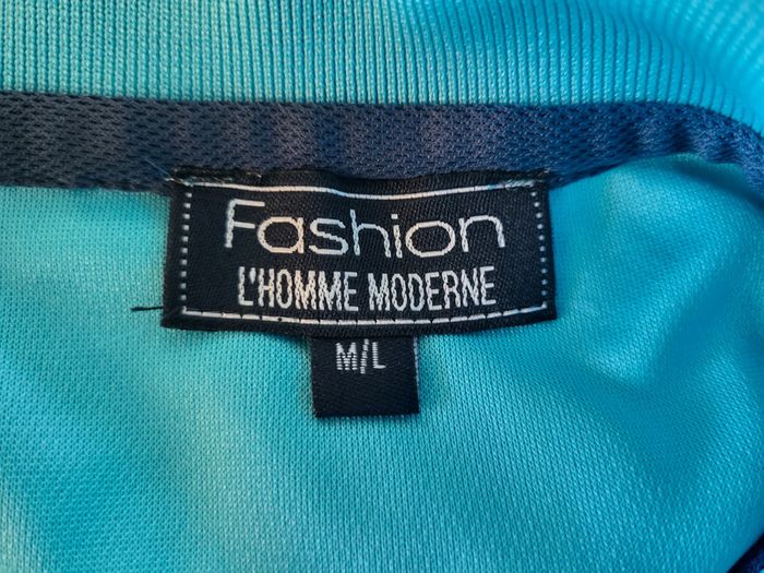 Polo manches courtes bleu turquoise L'Homme Moderne Taille M/L - photo numéro 6