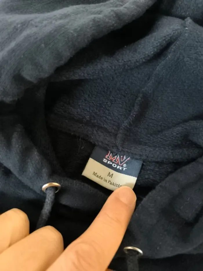 Hoodie capuche homme M marine flocage Syracuse excellent état - photo numéro 8