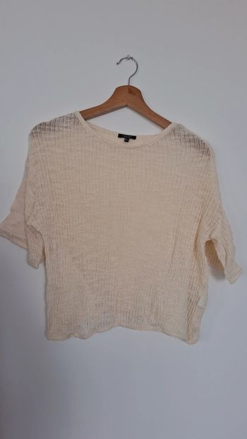 T-shirt Massimo Dutti en maille crochetée - neuf