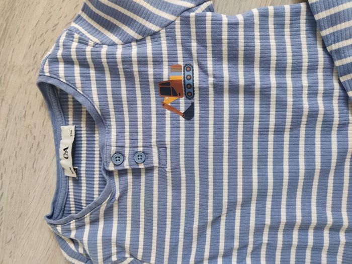 Pyjama coton marinière chantier C&A Taille 3 ans - photo numéro 2