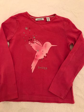 T-shirt manches longues fuchsia 6 Ans