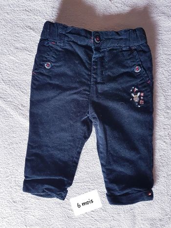 Pantalon velour sergent major 6 mois