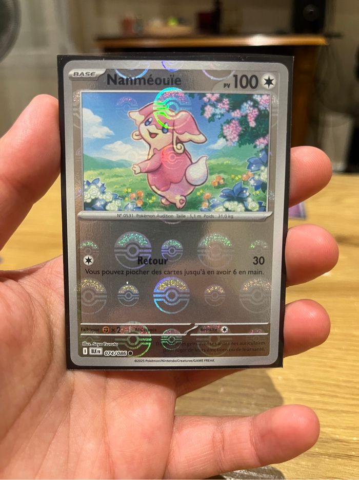 Nanmeouïe pokeball foudre noire 074/086
