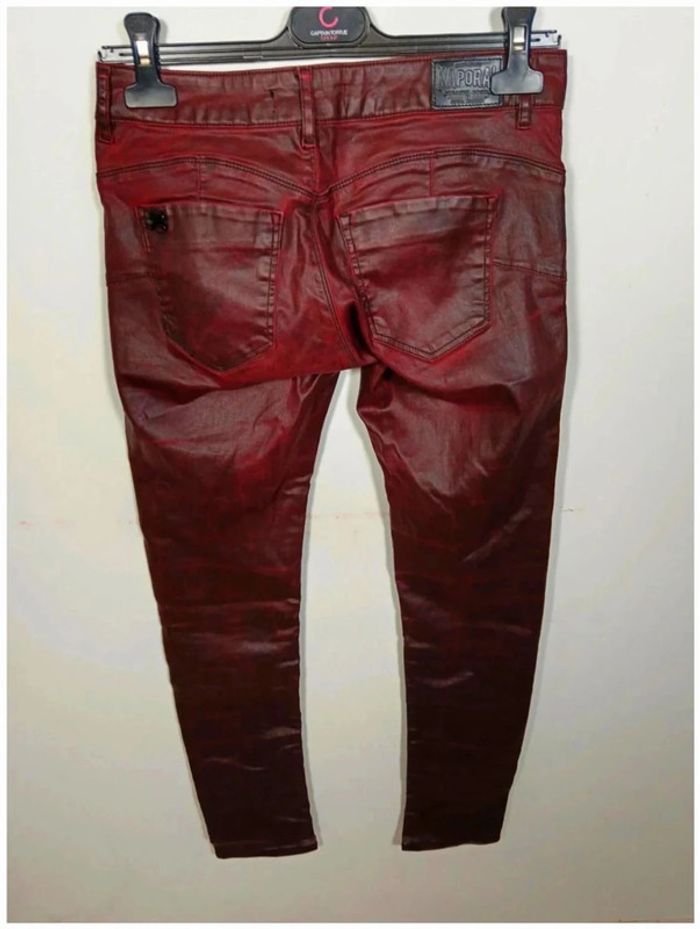 C12 jeans simili bordeaux /noir Kaporal W27 - photo numéro 2
