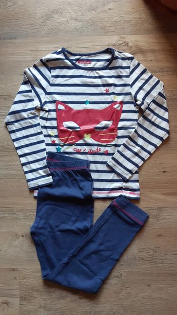 Pyjama marinière 10 ans cat'itude