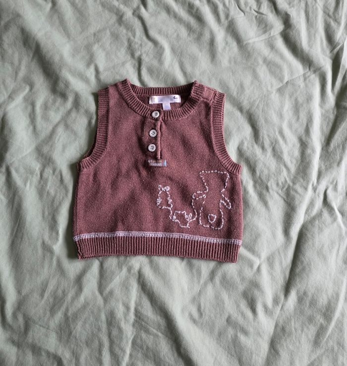 Lot 3 pièces Naissance Kitchoun Gémo Kiabi Coton Marron Bleu Vert - photo numéro 6