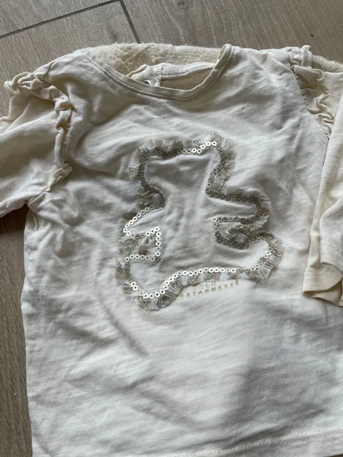 Ensemble 3 pièces pantalon t shirt gilet - photo numéro 2