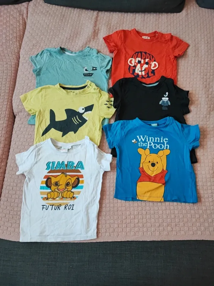 Lot t-shirts 18 mois