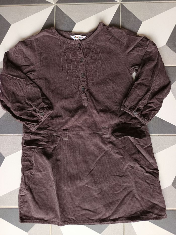 Robe manches longues velours fin Kidkanai 4 ans