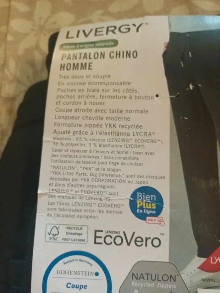 Pantalon chino homme taille xl - photo numéro 3