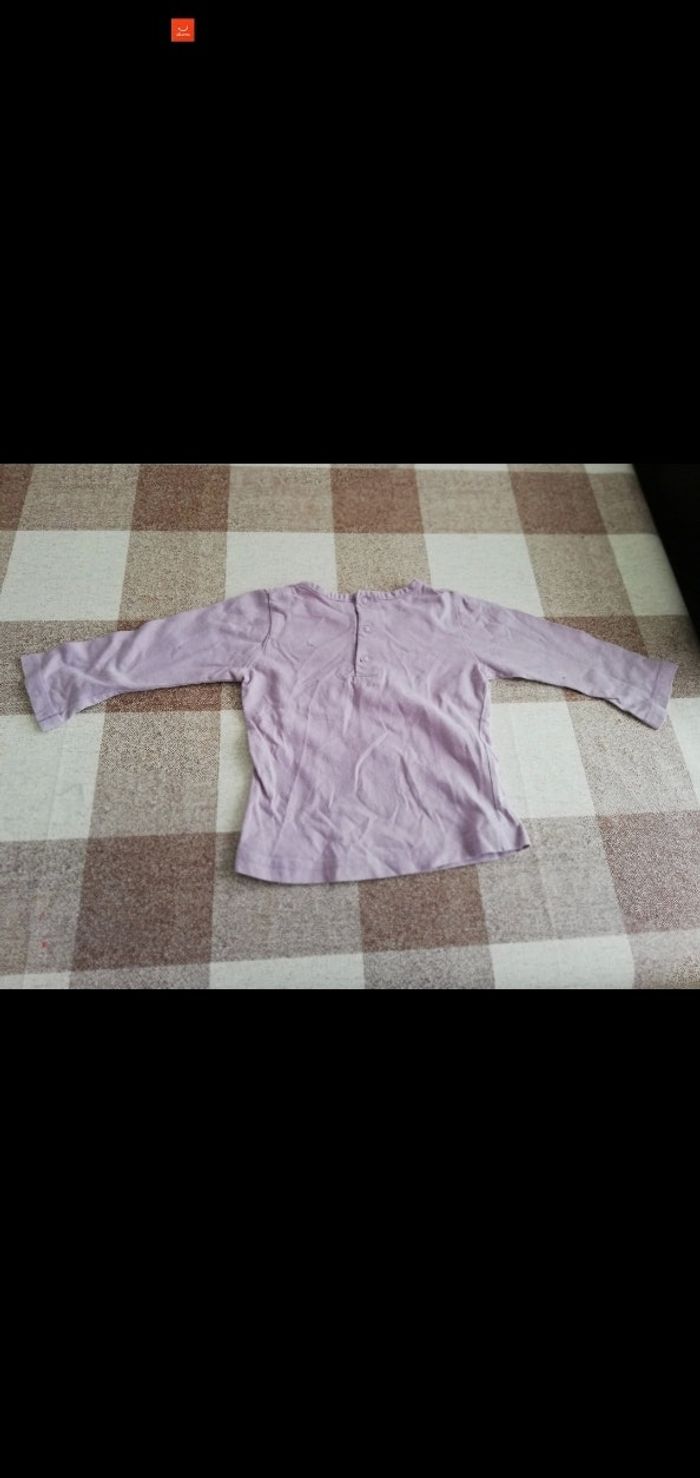 Tee shirt 12 mois manches longues Lila - photo numéro 2