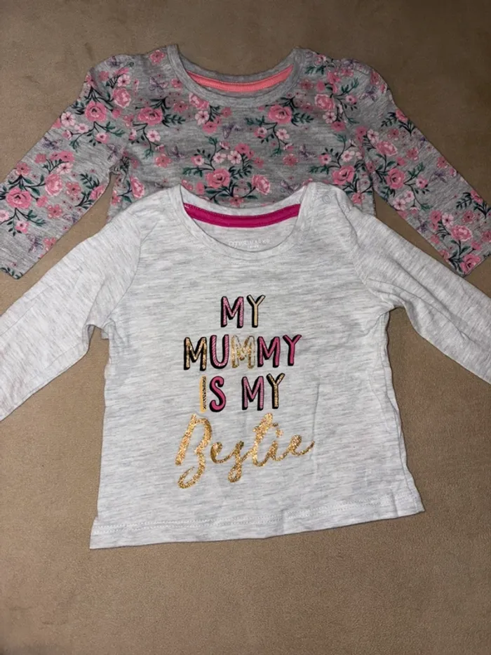 2 tshirts manches longues