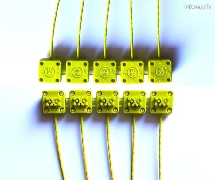 Plomb EDF Scellé ER92 carré Vert 10pcs