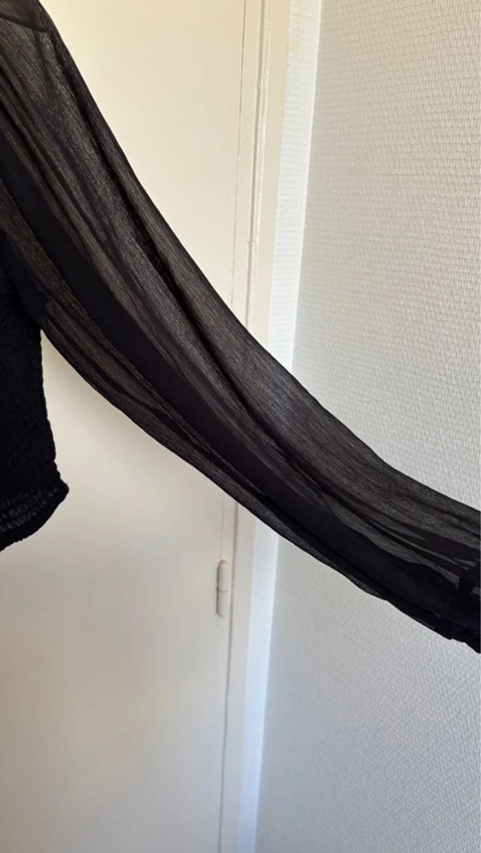 Top court manches transparente et haut en élastique noir taille L Jennyfer - photo numéro 3