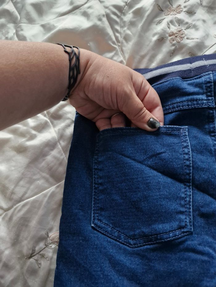Beau bermuda en jean Taille réglable - photo numéro 7