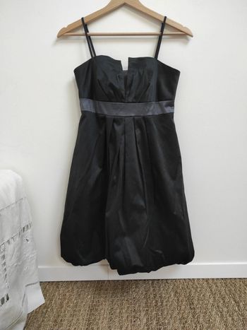 Robe cocktail bustier courte noire Nafnaf 38