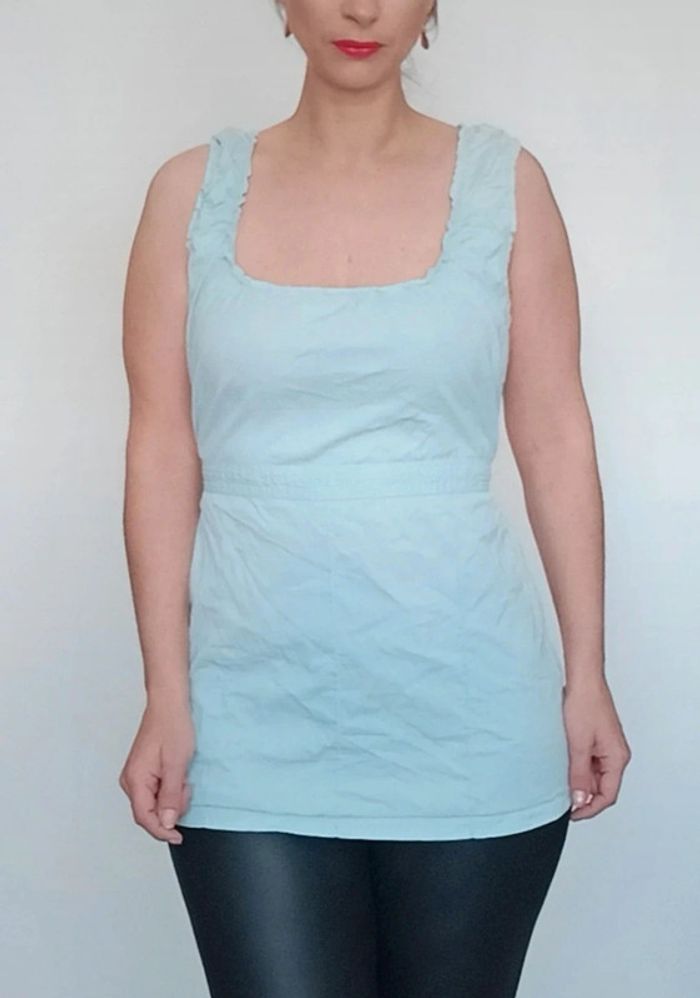 Haut été long turquoise taille unique - photo numéro 2