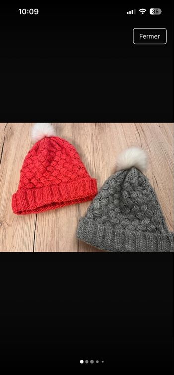 Lot de 2 bonnets enfant 52/54cm