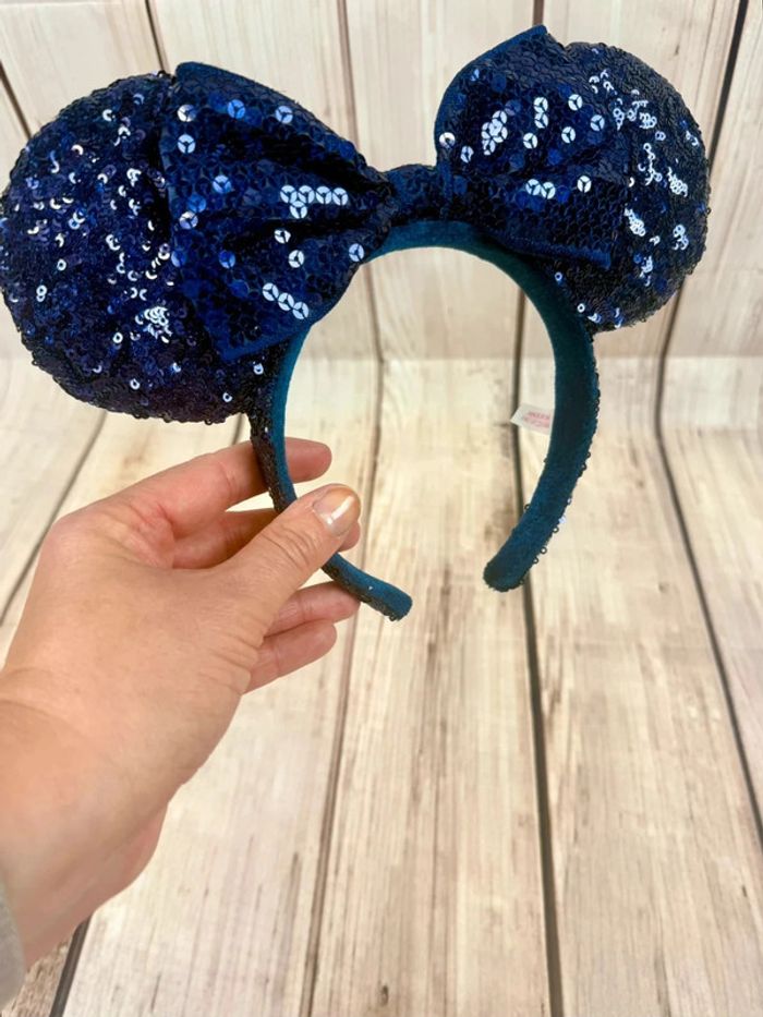 Ears (serre tête) oreilles de Minnie à sequins bleu marine Tokyo Disneyland - photo numéro 6