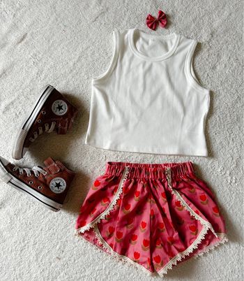 Ensemble short et noeud créatrice 8 ans