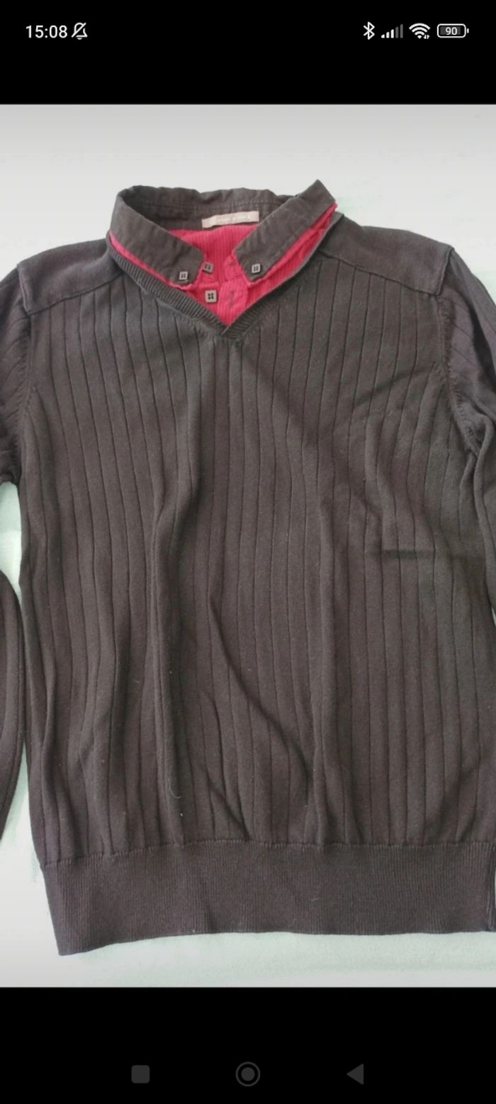 Pull col chemise Gémo - photo numéro 2