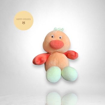 Doudou Peluche Oiseau canard orange Sucre d'orge A353