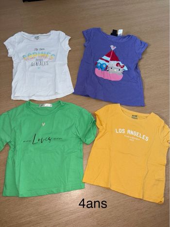 Lot tee shirt 4 ans