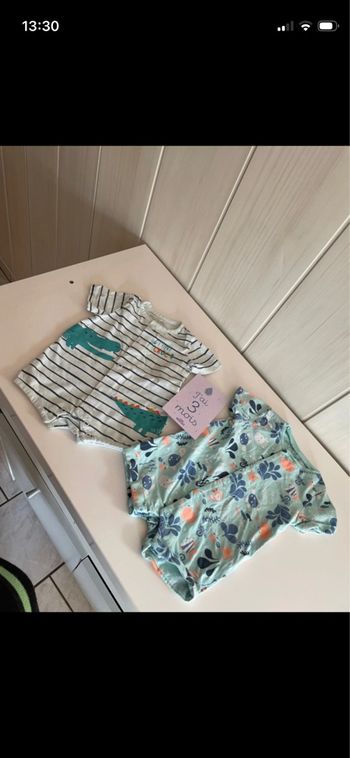 Lot de 2 combi short garçon 