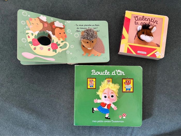 Lot 3 livres marionnette