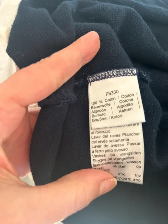 Lacoste t-shirt polo, bleu marine, femme, taille 38 - photo numéro 6