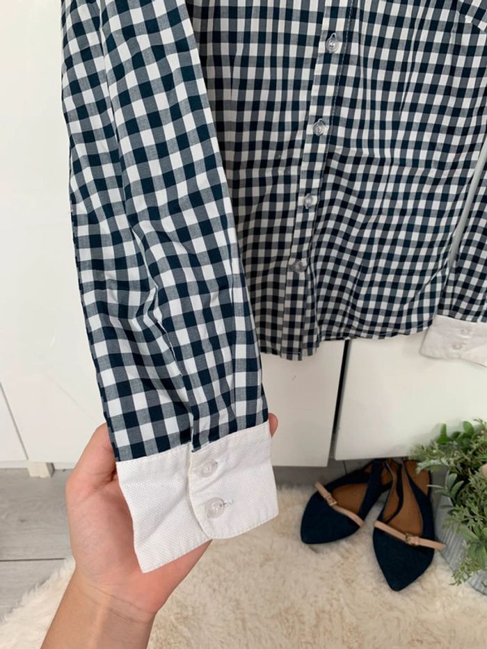 Chemise a petits carreaux bleu marine - photo numéro 3