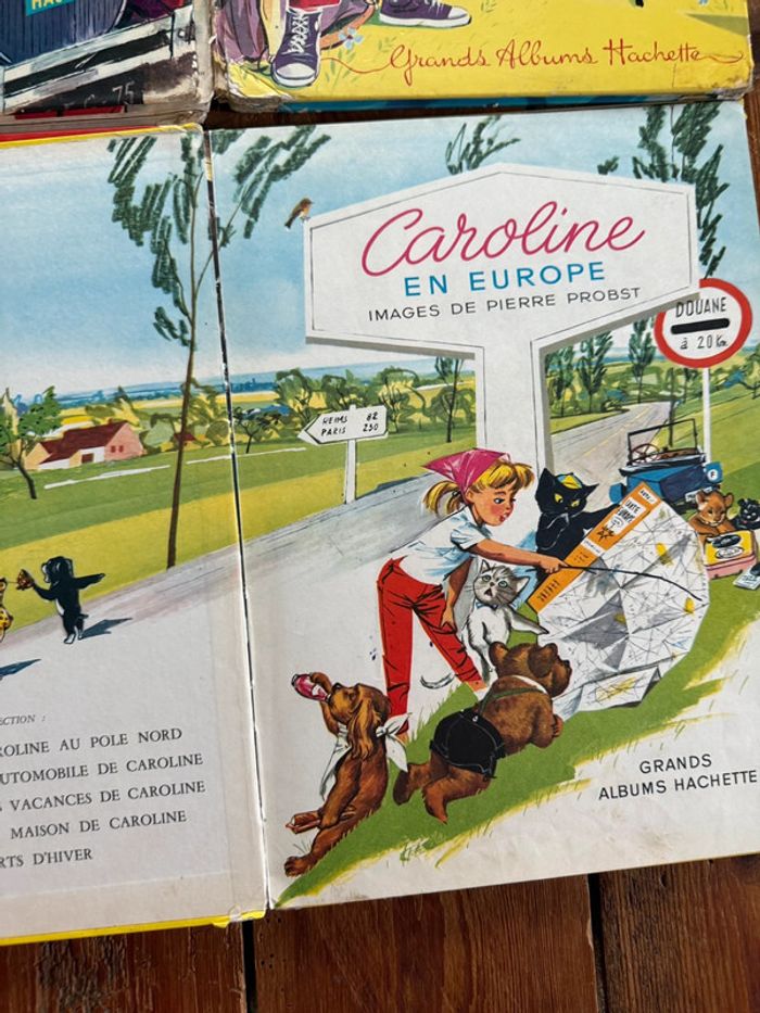 État moyen - 4 Livres Caroline années 50/60 Lot Grands albums Hachette Pierre Probst - photo numéro 7