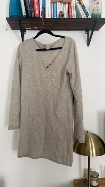 Robe cachemire grise