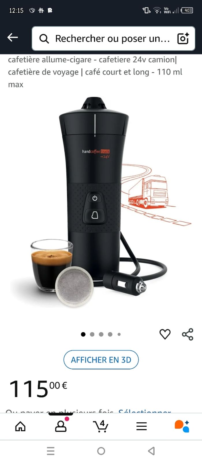 Machine a café de camion