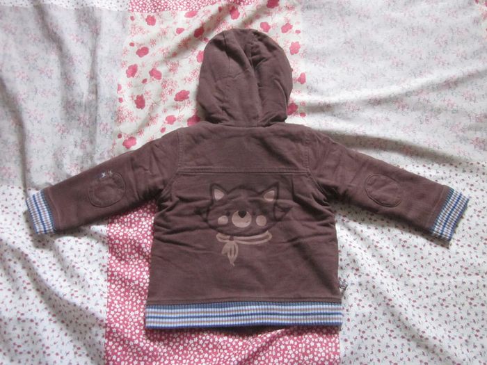 Veste à capuche zippée chaude 9 mois - photo numéro 2