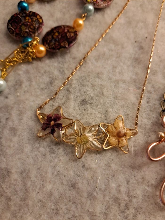 Lot de colliers multicolore doré - photo numéro 11