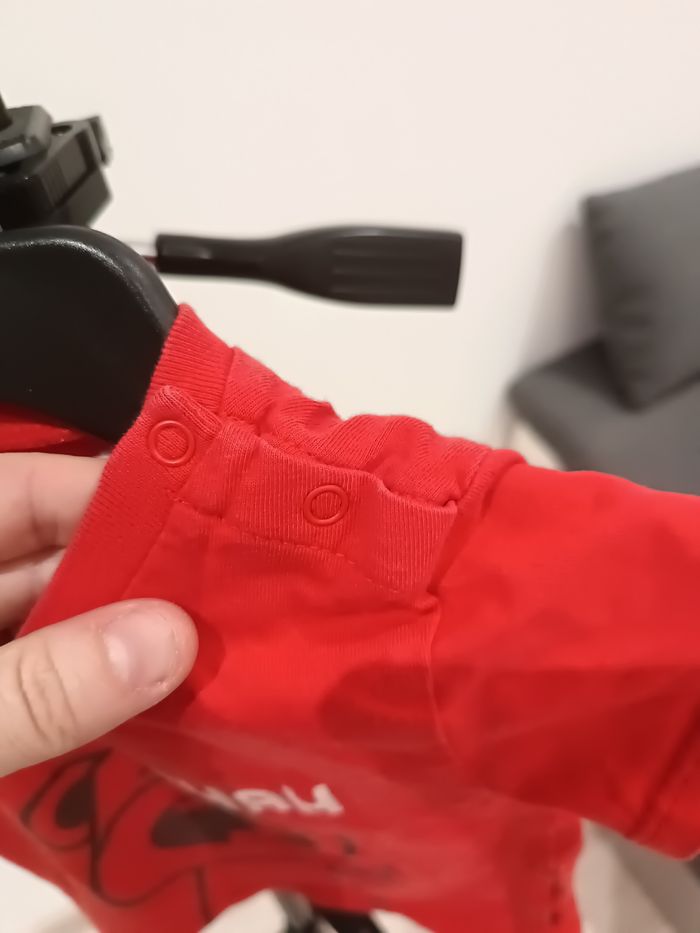 Tee-shirt 9 mois obaibi rouge bordeaux - photo numéro 4