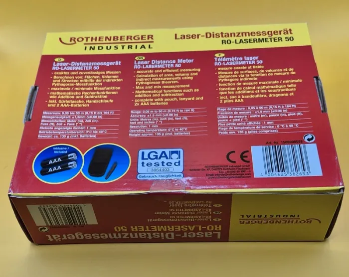 [NEUF] Télémètre Laser (mètre laser) Professionnel - 50 mètres - Rothenberger - photo numéro 2