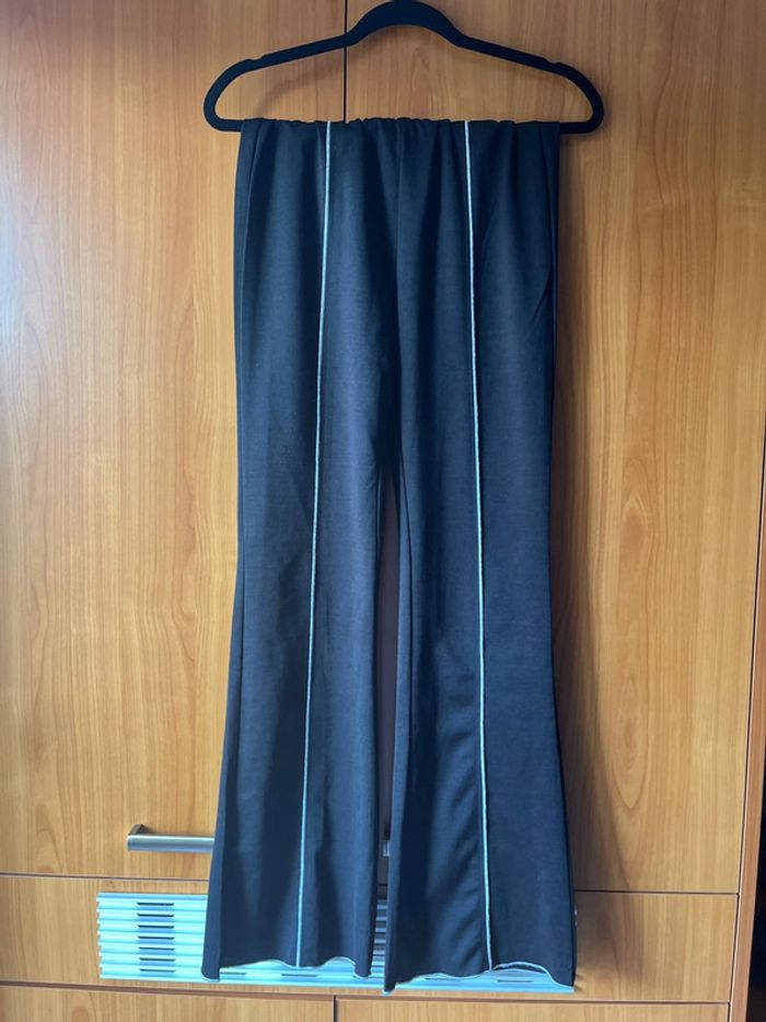Pantalon large noir et blanc S